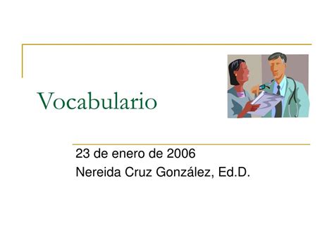 Ppt Vocabulario Powerpoint Presentation Free Download Id569997