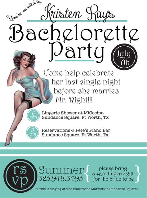Printable Pinup Girl Bachelorette Party Invitation Sexy Etsy