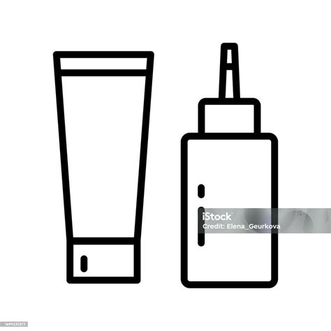 Hair Dye Bottle Icon Outline Hair Dye Bottle Vector Icon For Web Design Isolated On White