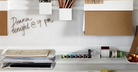 Do you dream of having colored pens organized like a rainbow, orderly spools of thread you can always find and paint supplies in cute containers? Craft Room Accessories & Decor Ideas - California Closets