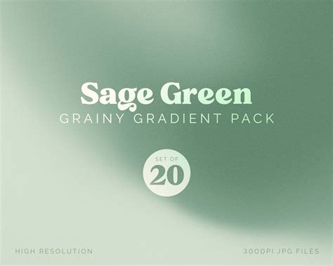 Set Of 20 Grainy Gradients Pack Sage Green Neutral Instant Download