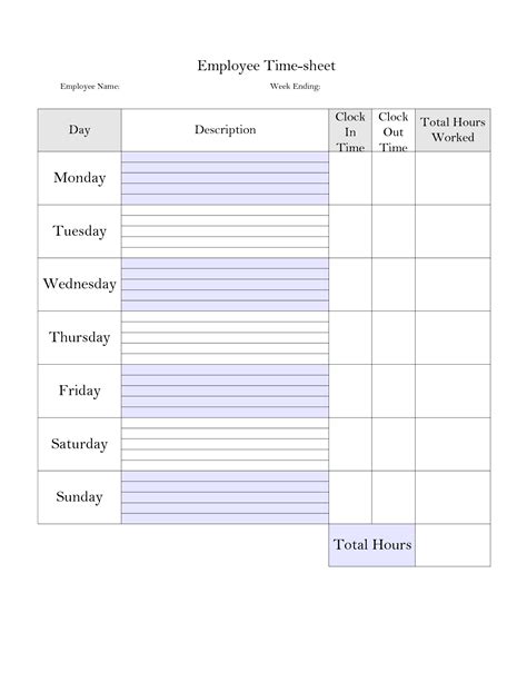 Fill, sign and send anytime, anywhere, from any device with pdffiller. 5 Best Images of Printable Employee Time Card Template - Free Printable Timesheet Templates ...