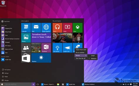Windows 10 Build 10114 Features An Improved Start Menu