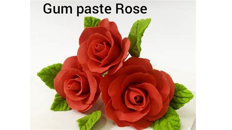 Gum Paste Roseeasy Methodedible Rose Youtube