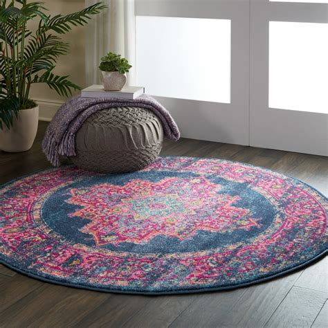 Nourison Passion Boho Bordered Blue Area Rug