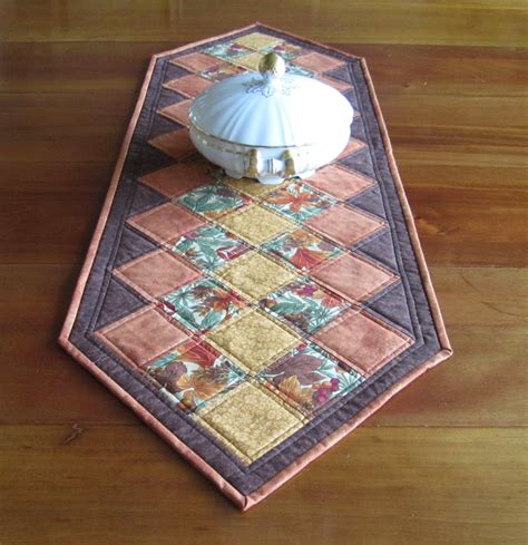 Quilted Table Runner Autumn Fall Table Decor | Fall table decor, Fall table, Quilted table runners