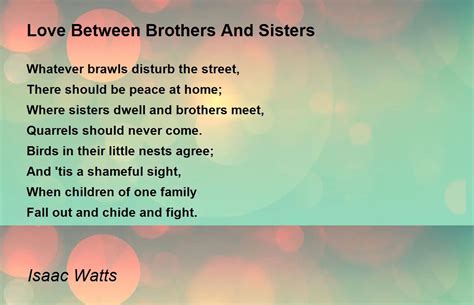 Love Between Brothers And Sisters Love Between Brothers And Sisters