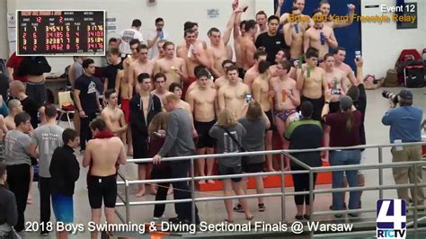 Ihsaa Boys Swimming And Diving Sectional Finals At Warsaw Youtube