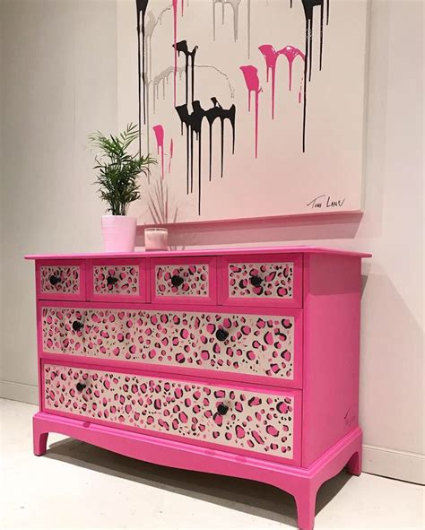 Hot Pink Painted Furniture Pink Painted Furniture Funky Furniture