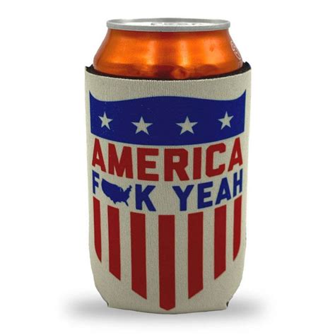 america f k yeah beer sleeve can cooler