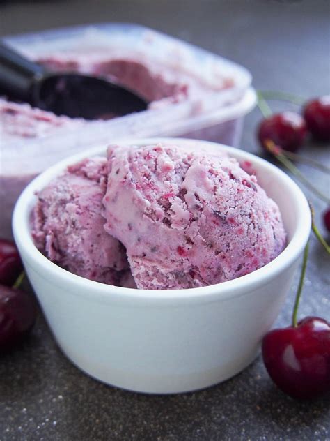 This Cherry Ice Cream Is Easy To Make And Packed With Wonderfully Bright Cherry Flavor It Uses