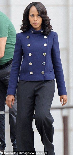 Kerry Washington Dons Two Statement Coats While Filming Scandal In La