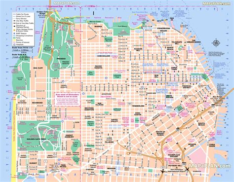 San Francisco Top Tourist Attractions Map 06 Free Map Main Landmarks