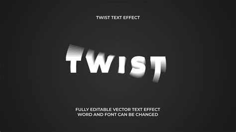 Premium Vector Editable Twist Text Effect