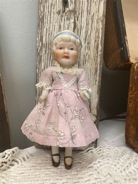 All Bisque Antique Doll Darling Dress 1920s 7 Inches Etsy