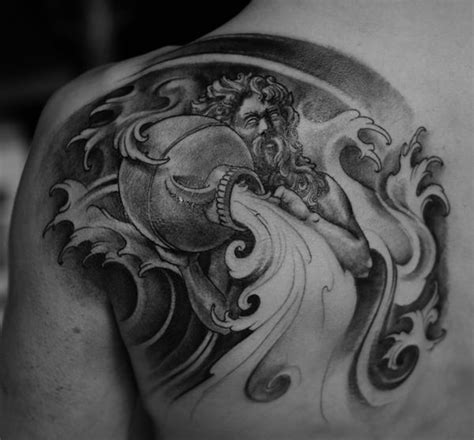 Beautiful aquarius tattoo created with waves and stars that stands for the idealistic and humanitarian nature of the aquarian. 53 Aquarius Tattoo Ideas To Inspire You