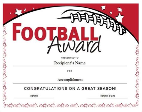 Free 16 Sample Football Certificate Templates In Pdf Psd Ms Word