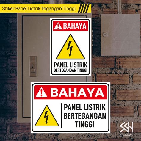 Jual Sticker Sign Stiker Penanda Bahaya Panel Listrik Tegangan Tinggi