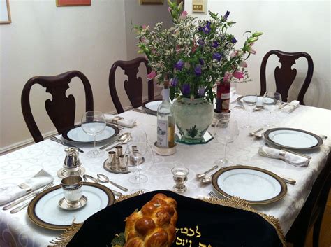 Photo about above view of a sabbath table setting in a jewish preschool. Guess Who's Coming To Dinner: Good Shabbos - Springtime ...