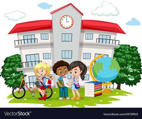 Students Learning At School Royalty Free Vector Image