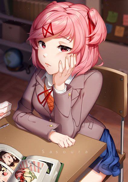 Natsuki Doki Doki Literature Club Image By Sasoura 2810968