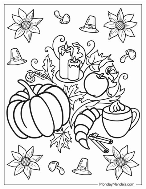 Printable Snoopy Thanksgiving Coloring Pages