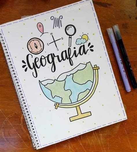 Capa De Caderno De Geografia Ideias Para Cadernos Capa De Caderno