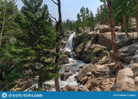 Alberta Falls In The Rocky Mountain National Park Stock Photo Image