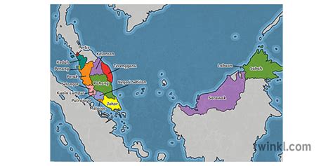Malaysia States Blank Drawing Of Malaysia Map Hd Png