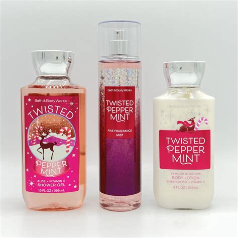 Bath and Body Works Twisted Peppermint Shower Gel, Fine Fragrance Mist