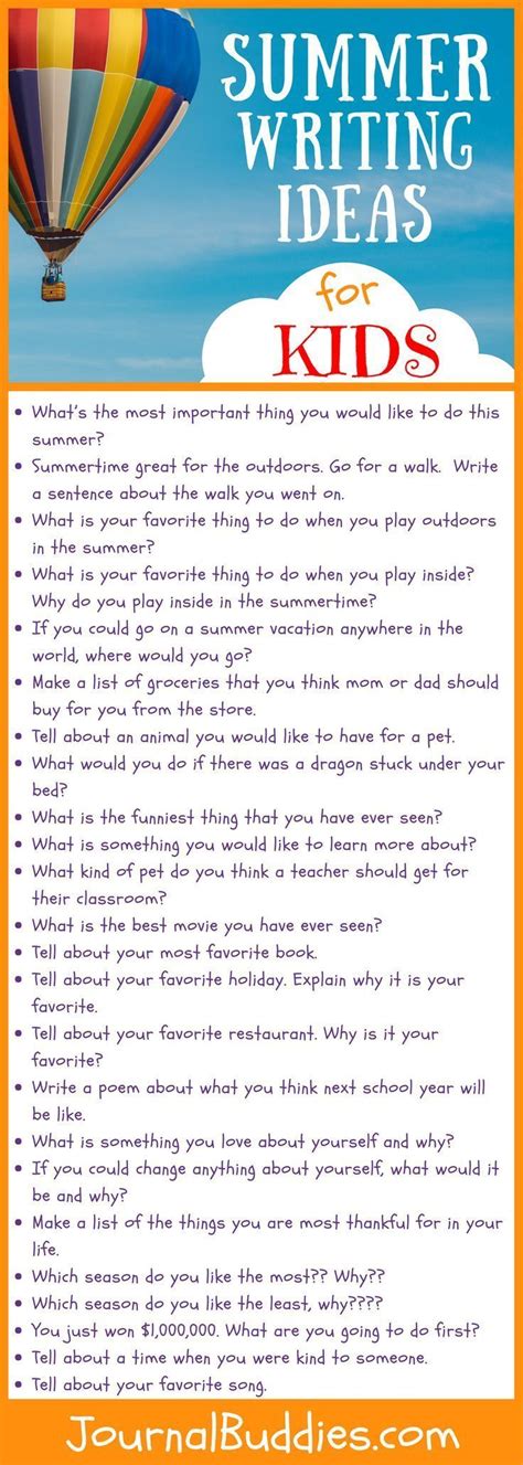 summer writing ideas for kids summer writing summer
