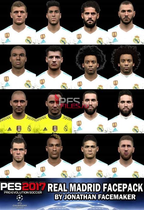 Pes 2017 Real Madrid Facepack By Jonathan Facemaker патчи и моды