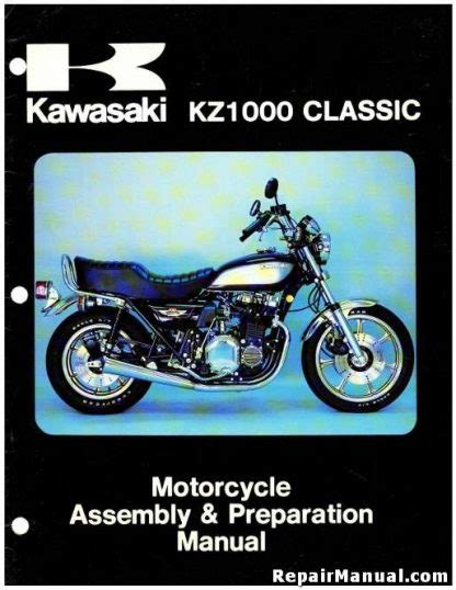 1980 kawasaki kz1000 g1 classic motorcycle assembly preparation manual