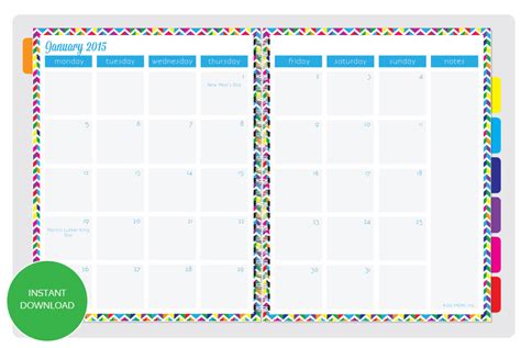 9 Best Images Of Free Printable Planners 2015 5x8 Free Printable