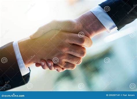 Strengthening Partnerships Two Businesspeople Shaking Hands Stock