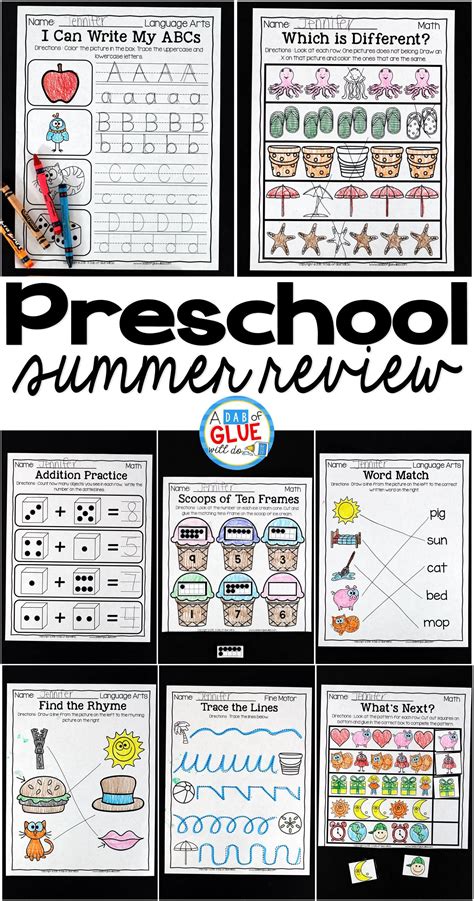 The homework packets should be ready for download by friday of the before the new month begins. Preschool (Pre-K) Summer Review | Summer school activities ...