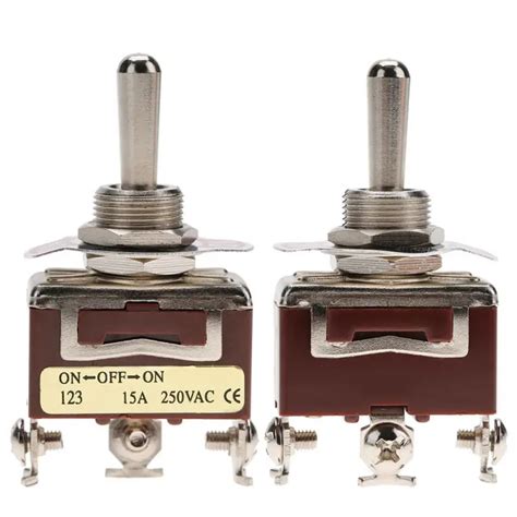 On Off On Momentary Toggle Switch Spdt 3 Pin 12mm 15a 250vac Single