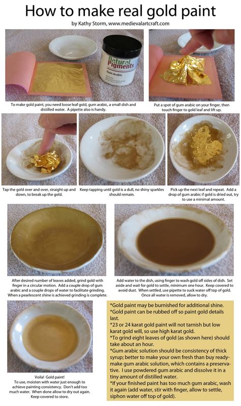 How to make golden milk. Medieval Arts & Crafts: How to make gold paint