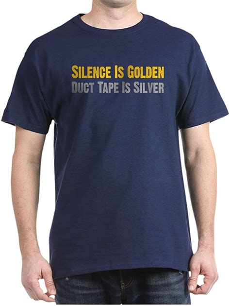 Cafepress Silence Is Golden T Shirt 100 Coton Amazonfr Mode
