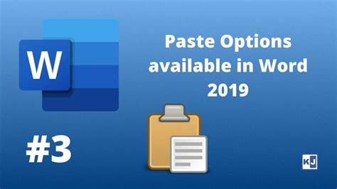 Different Paste Options Available In Microsoft Word 2019 Youtube