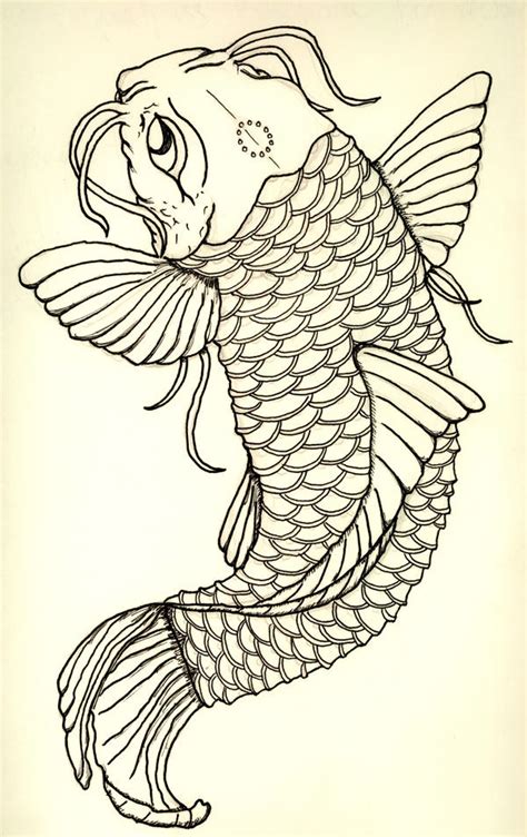 Koi Tattoo Sketch Out By Shuheffner On DeviantArt
