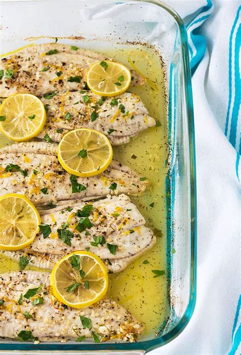 Flounder fillets a la moutarde recipe. Baked Lemon Butter Flounder | The Blond Cook