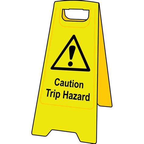 .hazard communication information on the laboratory safety signs, including specific hazardous agents (biological, chemical, radiological), physical hazards (lasers, magnetic fields) present in the. Caution Trip Hazard Floor Sign Stand 4706 - ESE Direct