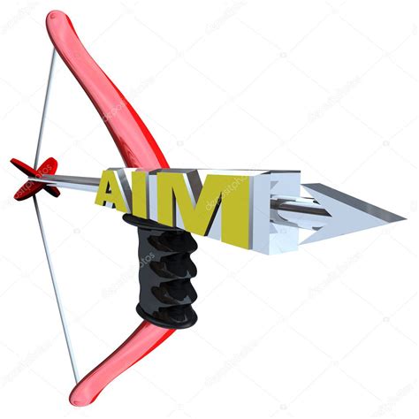 Aim Word On Bow And Arrow — Stock Photo © Iqoncept 5541850