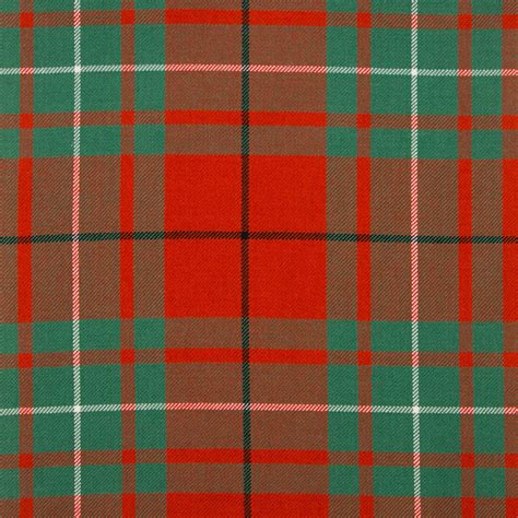 Macauley Red Ancient Medium Weight Tartan Fabric Lochcarron Of Scotland