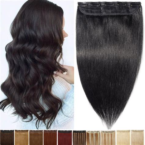 Benehair Clip Hair Extensions One Piece 100 Remy Real Human Hair Weft