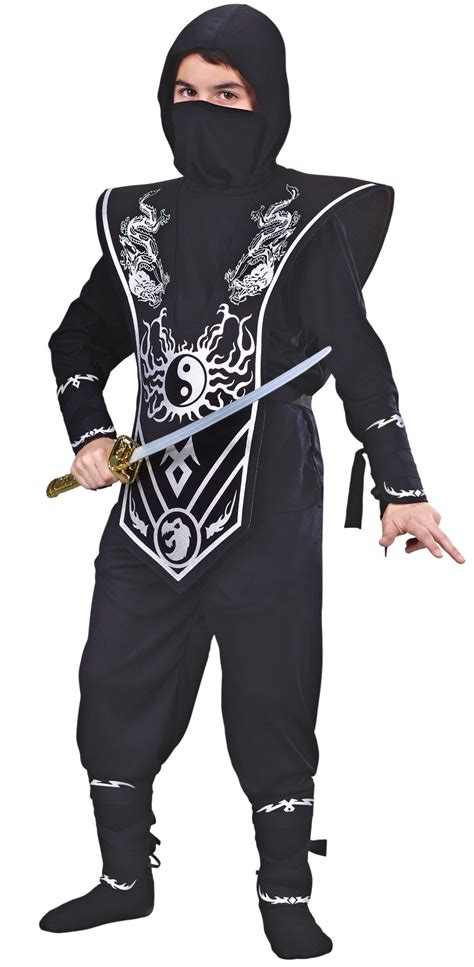 Deluxe Ninja Warrior Boys Fancy Dress Kids Japanese Halloween Childs