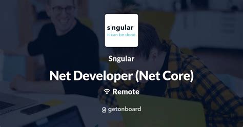Net Developer Net Core At Sngular Remote Work From Home