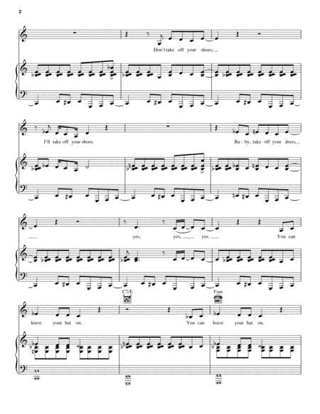 You Can Leave Your Hat On By Joe Cocker Randy Newman Digital Sheet Music For Piano Vocal