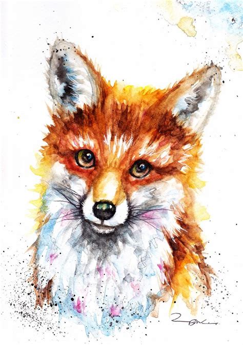 Pin By La Atalaya Nocturna On Acuarelas Fox Painting Watercolor Fox